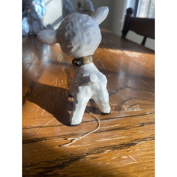 Vintage Kreiss Sheep Ceramic Figurine With String Collar - Picture 5 of 6